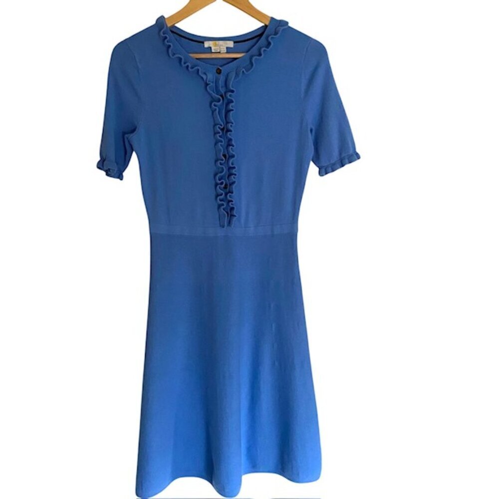 Boden Blue Frill Detail Knitted Dress 2